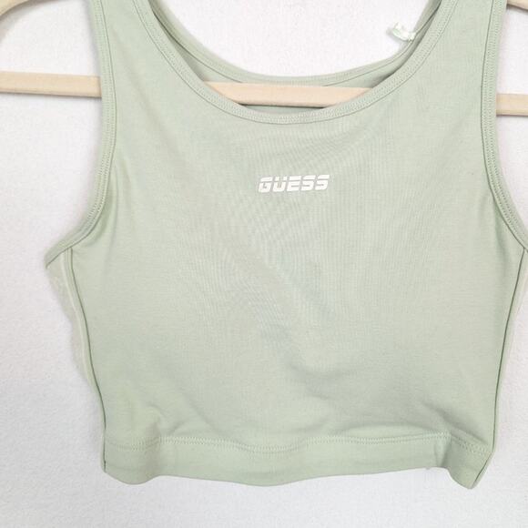 NWT Guess Pastel Green Eco Active Logo Athletic Tank Top - Picture 4 of 8